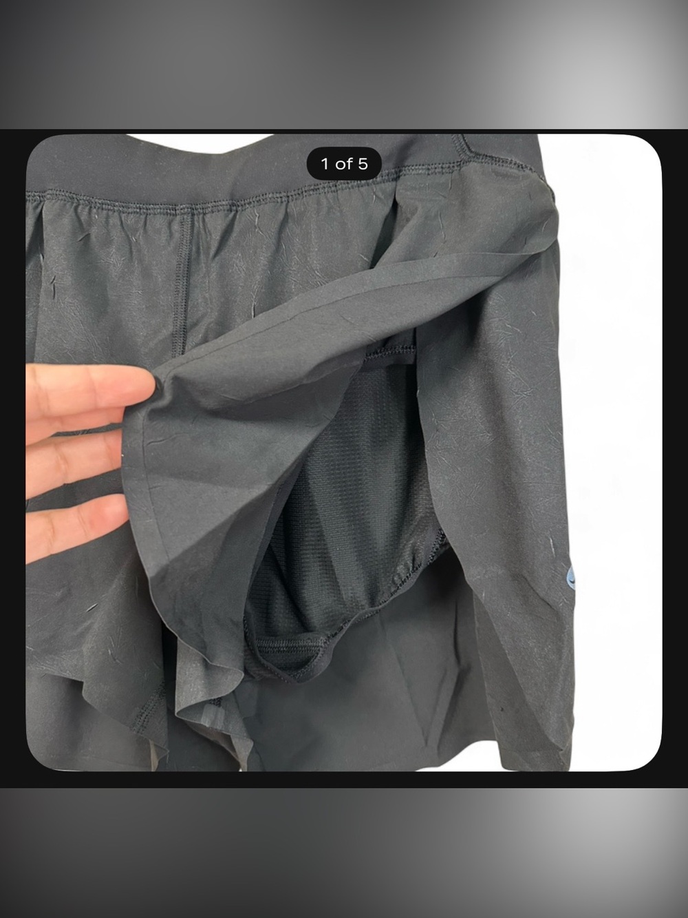 lululemon Black Athletic Skirt with Reflective Dots